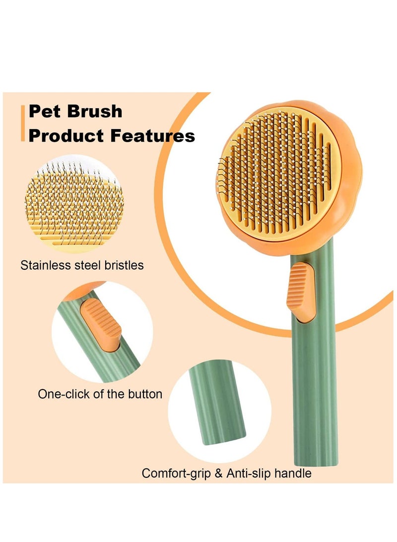 MissTiara فرشاة اليقطين للحيوانات الأليفة، فرشاة تنظيف ذاتية للحيوانات الأليفة للكلاب والقطط والجرو والأرنب - Image 5