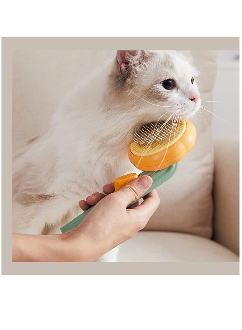 MissTiara فرشاة اليقطين للحيوانات الأليفة، فرشاة تنظيف ذاتية للحيوانات الأليفة للكلاب والقطط والجرو والأرنب - Image 3