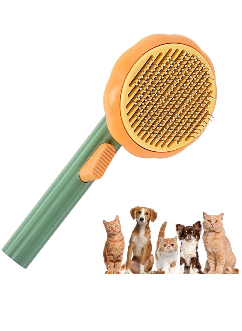 MissTiara فرشاة اليقطين للحيوانات الأليفة، فرشاة تنظيف ذاتية للحيوانات الأليفة للكلاب والقطط والجرو والأرنب - Image 2