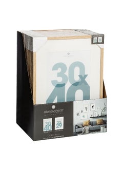 atmosphera Manu Wooden Rectangular Photo Frame Beige 30 x 40 cm 162355C  - Image 2