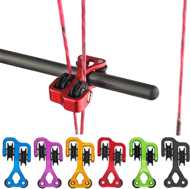 HRCHCG Aluminum Compound Bow Cable Slide Archery Bow String Splitter Roller Glide Replacement Bowstring Separator Arrow Pulley - Image 1