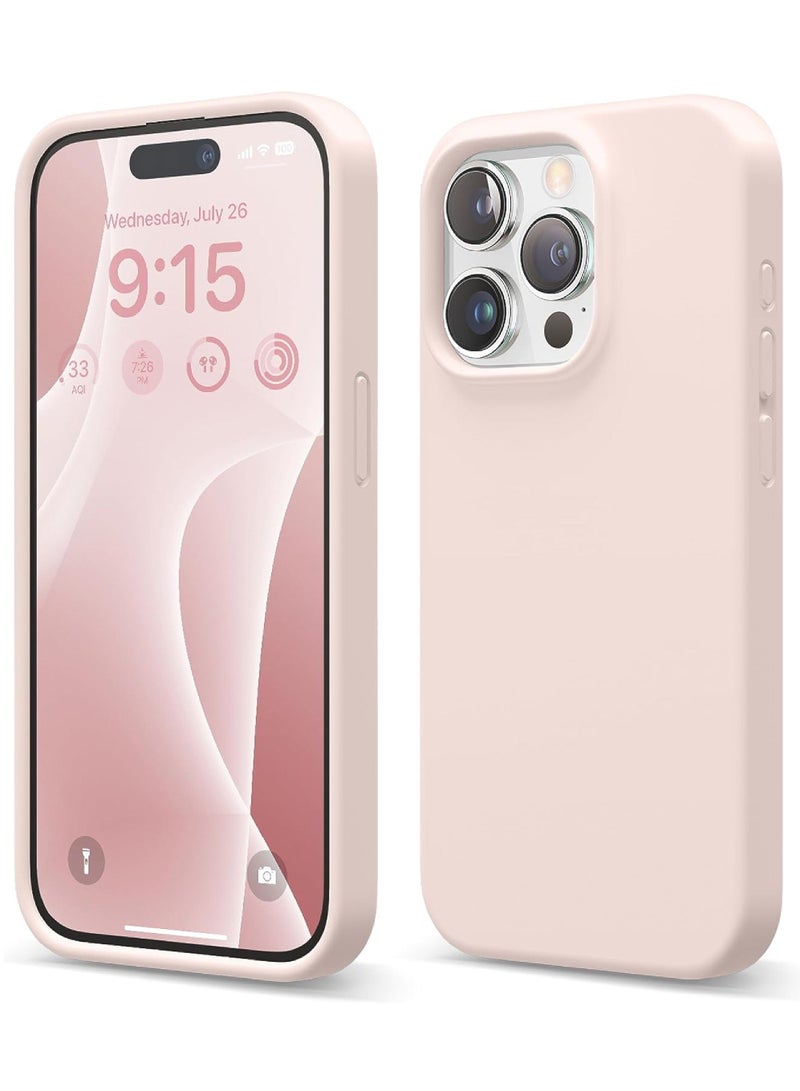 Rock Pow Compatible with iPhone 15 Pro Case Liquid Silicone Case Full Body Protective Cover Shockproof Slim Phone Case Anti-Scratch Soft Microfiber Lining 6.1 inch - Image 1