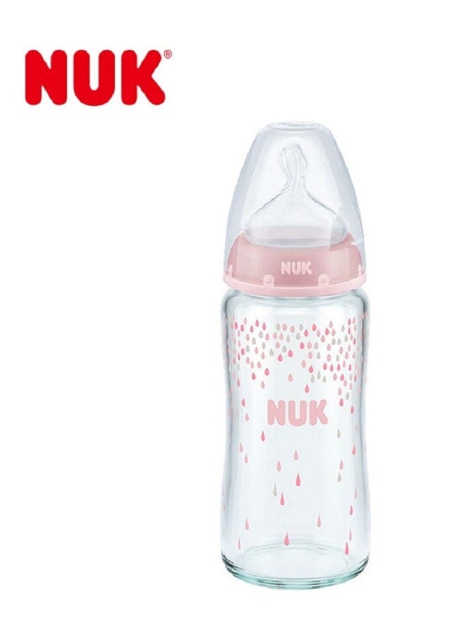 NUK wide -caliber color glass bottle 240ml 6m+ Pack of 2 - Image 3