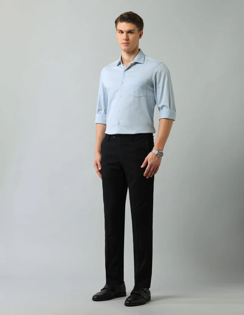 Arrow Black AutoFlex Regular Fit Trousers for Men | Best Price UAE
