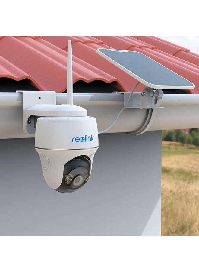 White Solar Panel Mounting Bracket and Gutter Kit for Reolink Argus PT Cameras - Image 4