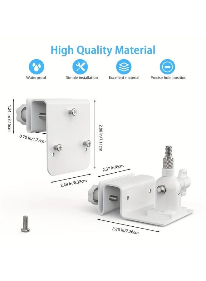 White Solar Panel Mounting Bracket and Gutter Kit for Reolink Argus PT Cameras - Image 3