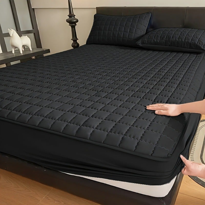 1pc Quilted Mattress Protective Cover - Soft & Waterproof Mattress Protector, Fitted Sheet-Compatible Bedding Cover for Bedroom/Guest Room, 7 Colors Available(Excluding Pillowcase) - Image 4