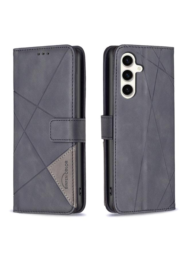 اس-توب جراب لهاتف Samsung Galaxy S23 FE 5G جراب هاتف جلدي بمشبك مغناطيسي على شكل معين - Image 1