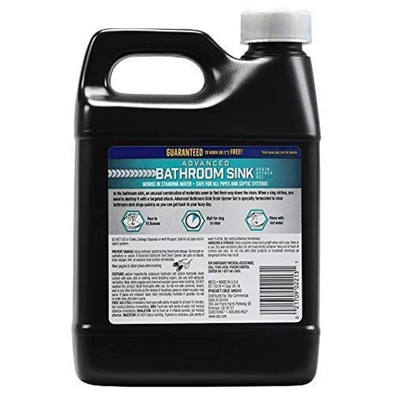 Zep Advanced Bathroom Sink Drain Opener Gel  32 Ounce  U49310  Formulated for Toothpaste Shave Cream Hair Soap and Makeup - Image 2