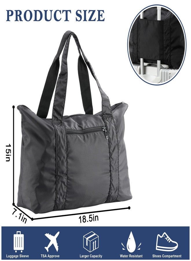 Leberna Travel Packable Luggage Lightweight - Foldable Duffel Bag Tote Bag Black - Image 3