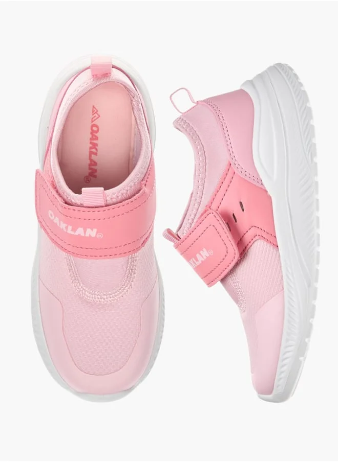 شو اكسبرس Girls Panelled Sports Shoes with Hook and Loop Closure