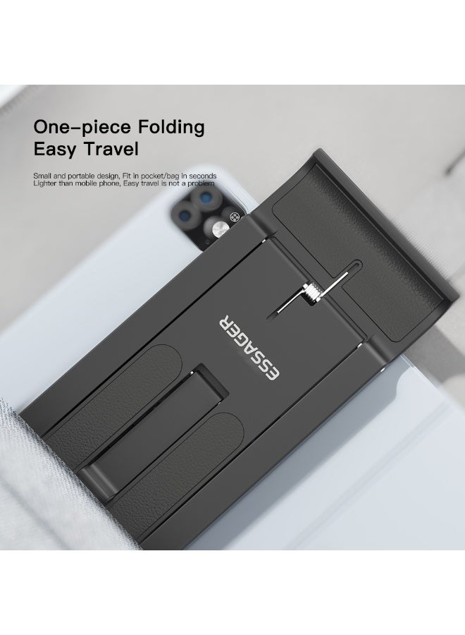 ESSAGER 2PCS Phone Holder Phone Stand, Adjustable Foldable Mobile Holder, Universal Mobile Phone Holder for Desk and Table, Mini Portable Stand, Black - Image 5