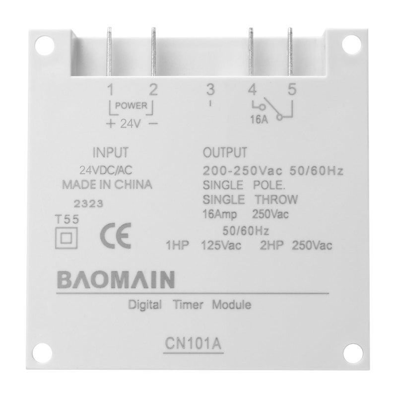Baomain مفتاح توقيت باومين الرقمي، مؤقت LCD قابل للبرمجة، إدخال 24 فولت DC/AC، إخراج 200-250 فولت 16 أمبير، 28 برنامج جدول يومي/أسبوعي، CN101A للتحكم في الإضاءة والمعدات - Image 2