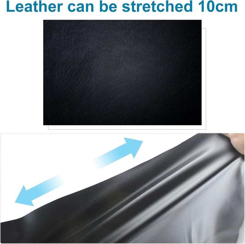 LACE INN MOTOBA Elastic Leather Motorcycle Seat Cover, Universal Motorcycle Flexible Seat Protector DIY with Thumbscrew 100 x 70 cm/39.37 x 27.56 inch - Image 3