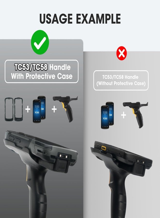 CARPSDZY TC53 Protective Case with Trigger Handle for Zebra TC53 TC58 Barcode Scanner Handheld Mobile Computer, Replace TRG-NGTC5-ELEC-01 Sensitive Handle and SG-NGTC5EXO1-01 Rugged Cover - Image 5