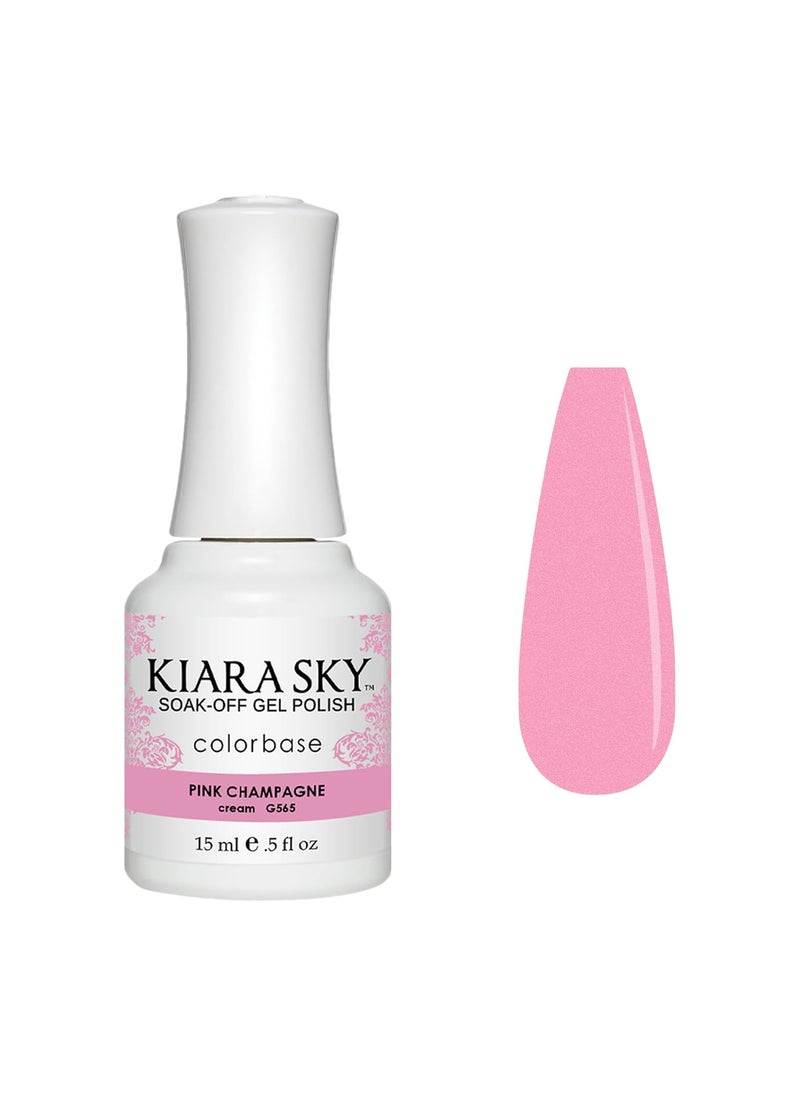KIARA SKY - KIARA SKY Soak Off Gel Nail Polish 0.5 fl oz, PINK CHAMPAGNE (G565) - Image 1