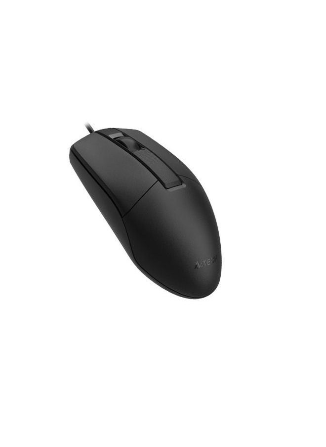 إيه 4 تيك ماوس ايه فو تيك مكتبى يو اس بى - 3 زراير - 1200 دى بى اى - اسواد A4Tech OP330  - Image 1