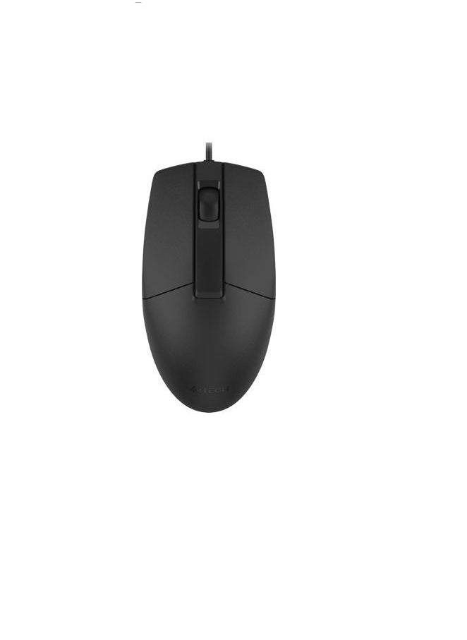 إيه 4 تيك ماوس ايه فو تيك مكتبى يو اس بى - 3 زراير - 1200 دى بى اى - اسواد A4Tech OP330  - Image 2