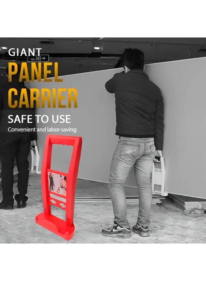Red Heavy Duty Panel Lifter with Ergonomic Grip for Drywall Plywood and Forklifts - Image 2