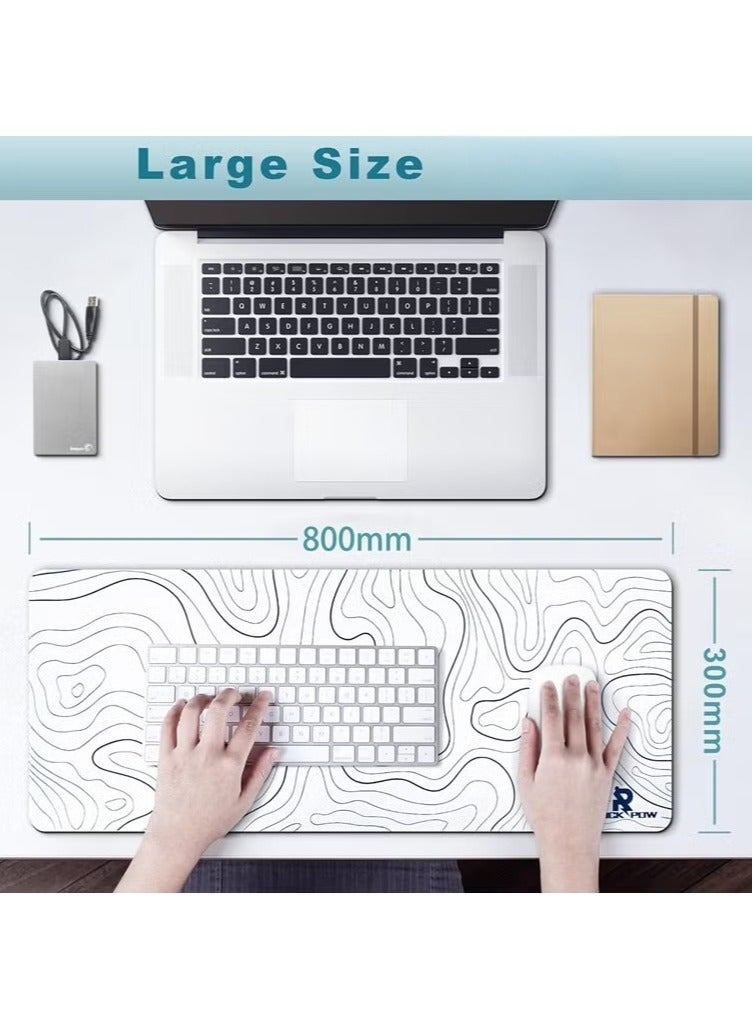 Rock Pow Gaming Laptop Mouse Pad Gaming Mouse Pad Big Desk Pads PC Keyboard Non-Slip 800 * 300 * 3mm Thicker Supper Rubber Table Mat Mouse Pads Edges Design for mouse and keyboard,gaming home and working office - Image 5