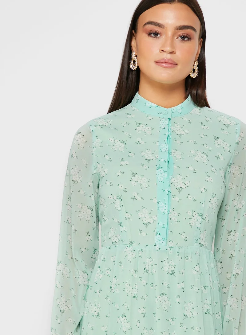 ELLA Tiered Floral Print Dress