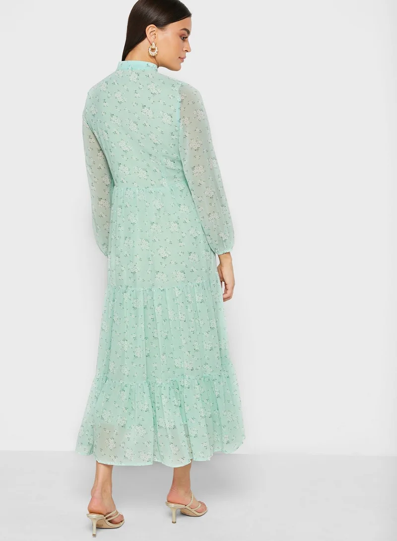 ELLA Tiered Floral Print Dress