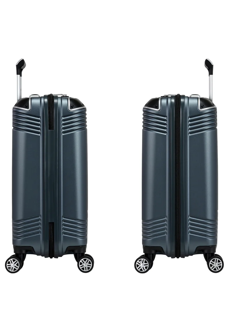 eminent Hard Case Travel Bag Cabin Luggage Trolley Polycarbonate Lightweight Suitcase 4 Quiet Double Spinner Wheels With Tsa Lock KK10 Graphite