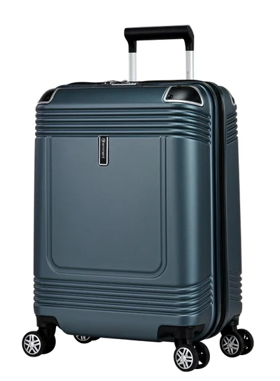 eminent Hard Case Travel Bag Cabin Luggage Trolley Polycarbonate Lightweight Suitcase 4 Quiet Double Spinner Wheels With Tsa Lock KK10 Graphite
