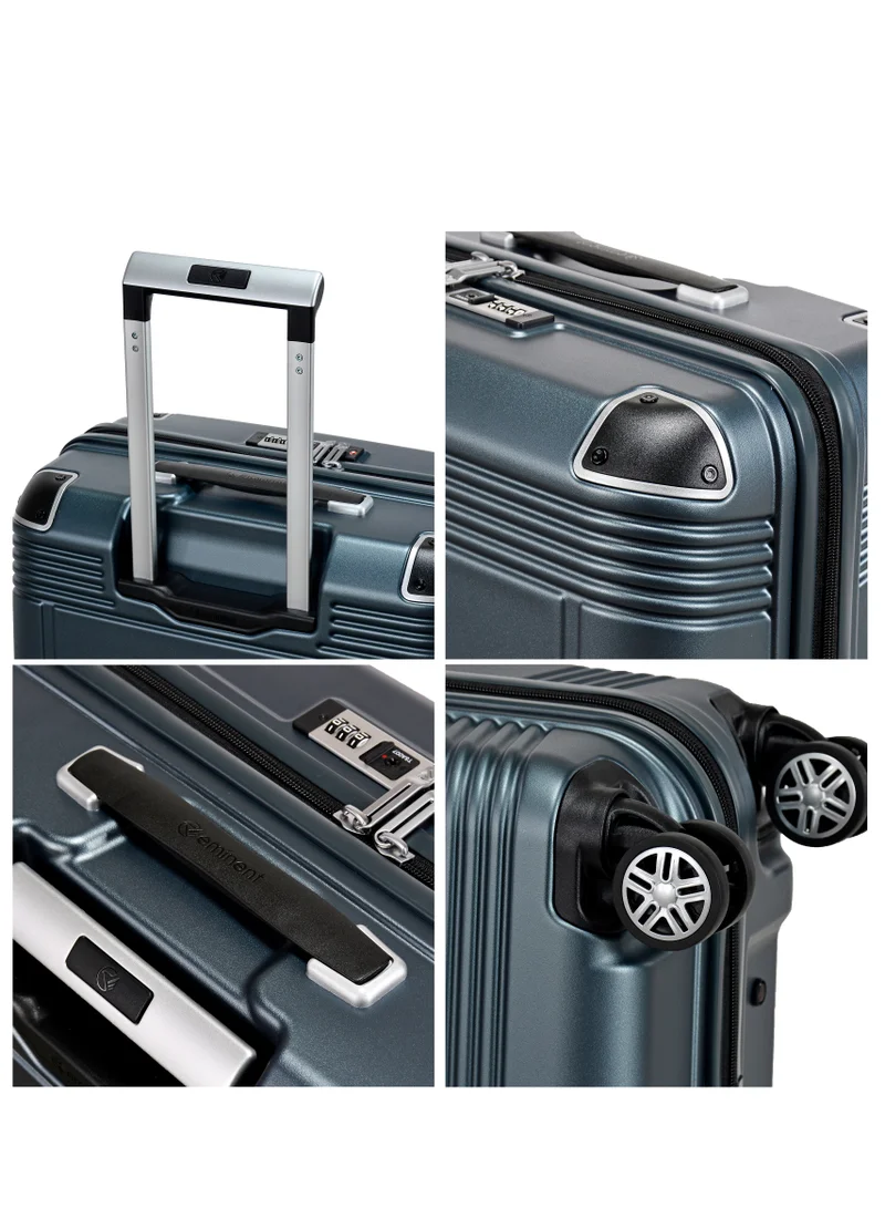 eminent Hard Case Travel Bag Cabin Luggage Trolley Polycarbonate Lightweight Suitcase 4 Quiet Double Spinner Wheels With Tsa Lock KK10 Graphite
