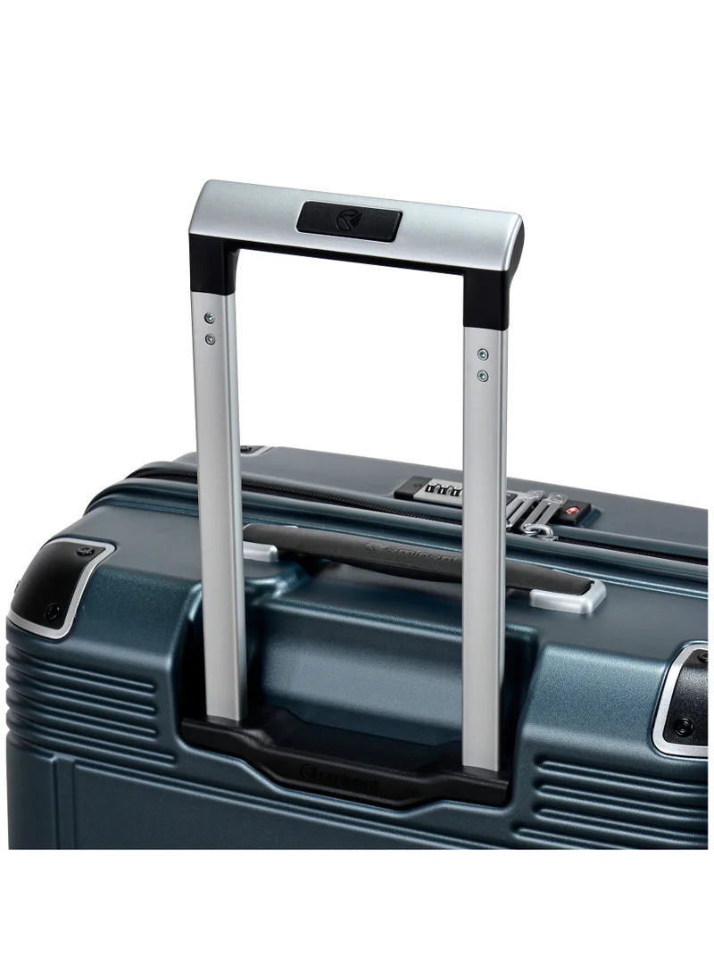 eminent Hard Case Travel Bag Cabin Luggage Trolley Polycarbonate Lightweight Suitcase 4 Quiet Double Spinner Wheels With Tsa Lock KK10 Graphite