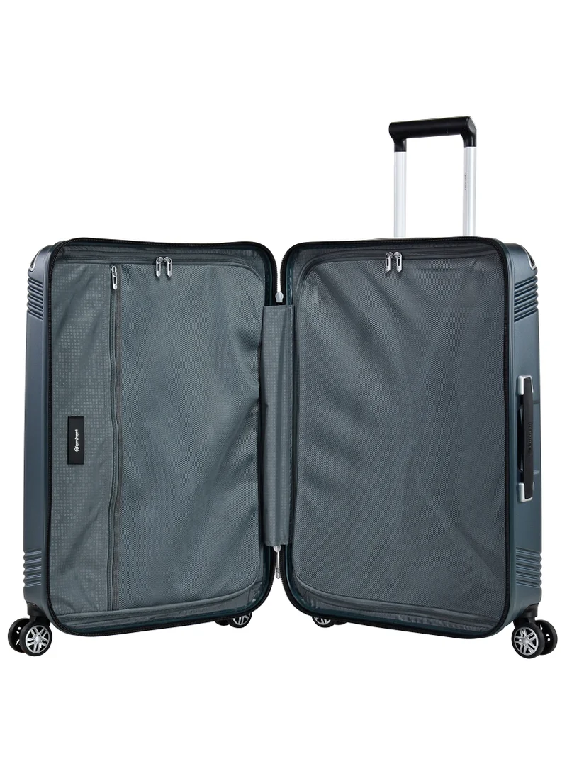 eminent Hard Case Travel Bag Cabin Luggage Trolley Polycarbonate Lightweight Suitcase 4 Quiet Double Spinner Wheels With Tsa Lock KK10 Graphite