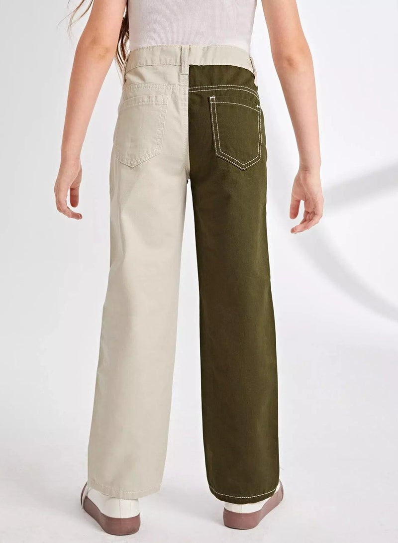Girls Two Tone Straight Leg Jeans  - Image 2