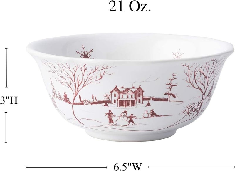 Juliska Country Estate Winter Frolic Ruby CerealIce Cream Bowl - Image 2