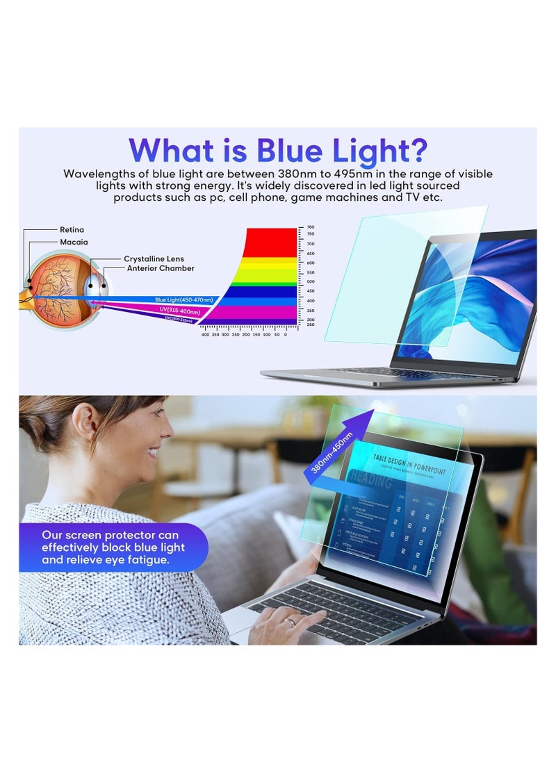 1Pack 14" Laptop Screen Protector Eye Protection Anti Glare Anti Blue Light Screen Protector for 14 Inch with 16:9 Aspect Ratio Laptop - Image 3