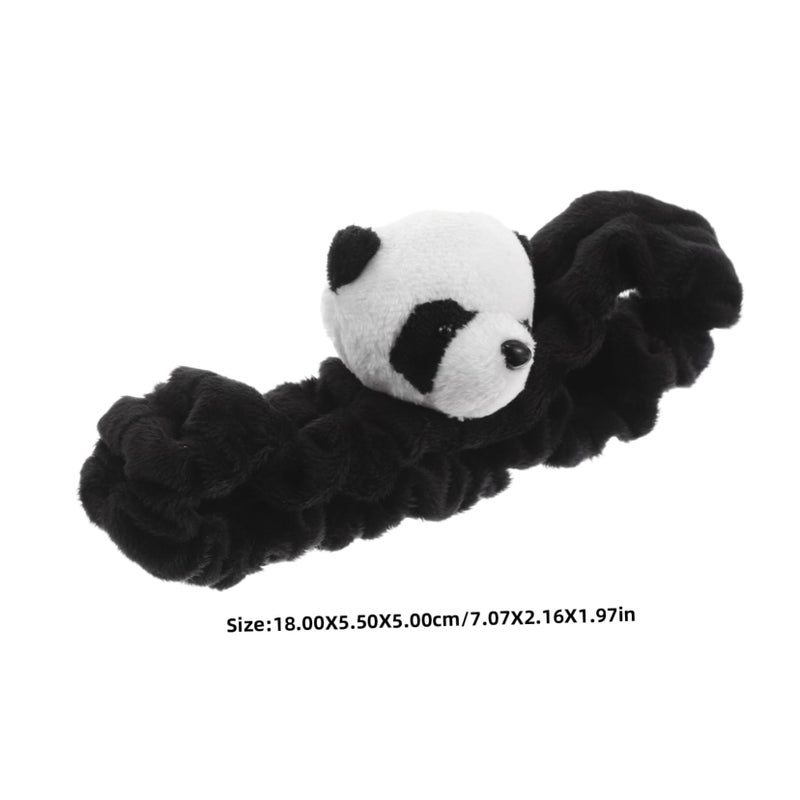 Cute Panda Rearview Mirror Covers Furry Protector Cozy Car Interior Accessories - Image 3