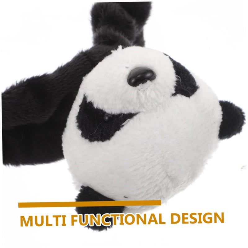 Cute Panda Rearview Mirror Covers Furry Protector Cozy Car Interior Accessories - Image 4