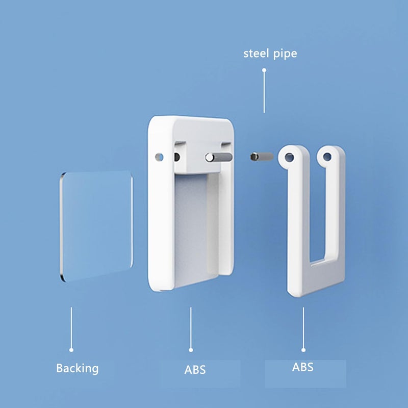 UtySty 2 Pack Sliding Door Lock Handle Foldable Sticky Safety Non Punching Grip Sticker for Slide Window Closet Cabinet Glass Doors Home Kitchen Washing Room Toilet - Image 4