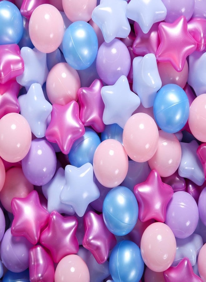 STARBOLO Star Ball Pit Balls for Kids - Crush Proof Play Plastic Balls for Ball Pit Phthalate Free BPA Free Non-Toxic Indoor Outdoor,Soft Plastic Pool Balls for Kids Birthday Party. - Image 1