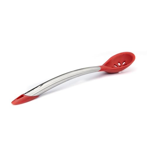 Cuisipro Silicone 12 Inch Slotted Spoon, Red - Image 2
