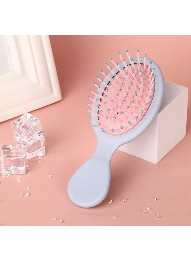 Ucanbe 2pcs Portable Mini Air Cushion Hair Brush - Soft Nylon Bristles for Wet & Dry Hair, Ideal Travel Companion, Perfect Christmas Stocking Gift Light Blue - Image 1