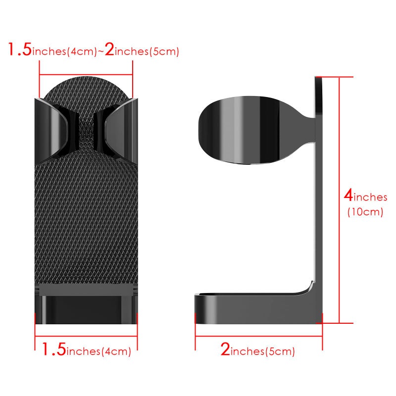 Linkidea 2 Pack Wall Mount Electric Shaver Holder, Self-adhesive Shower Organizer for Philips 7, 9 Series, Bathroom Razor Stand (Black) - Image 4