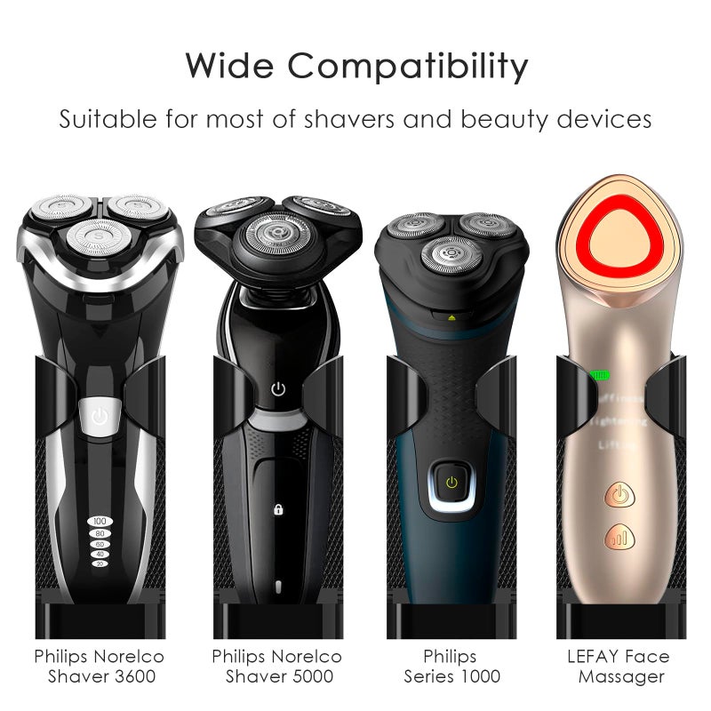Linkidea 2 Pack Wall Mount Electric Shaver Holder, Self-adhesive Shower Organizer for Philips 7, 9 Series, Bathroom Razor Stand (Black) - Image 2