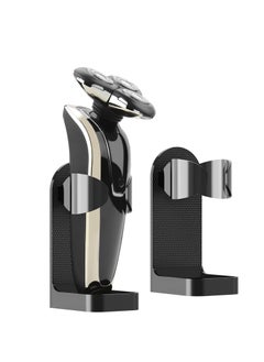 Linkidea Linkidea Adjustable Electric Shaver Holder, 2 Pack Self Adhesive Razor Stand, Shower Razor Stand Compatible with Philips Series 7, Series 9 (Black)  - Image 1