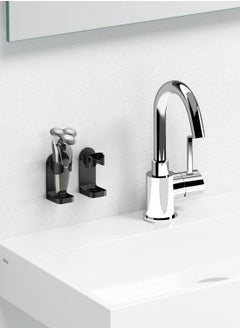 Linkidea Linkidea Adjustable Electric Shaver Holder, 2 Pack Self Adhesive Razor Stand, Shower Razor Stand Compatible with Philips Series 7, Series 9 (Black)  - Image 4