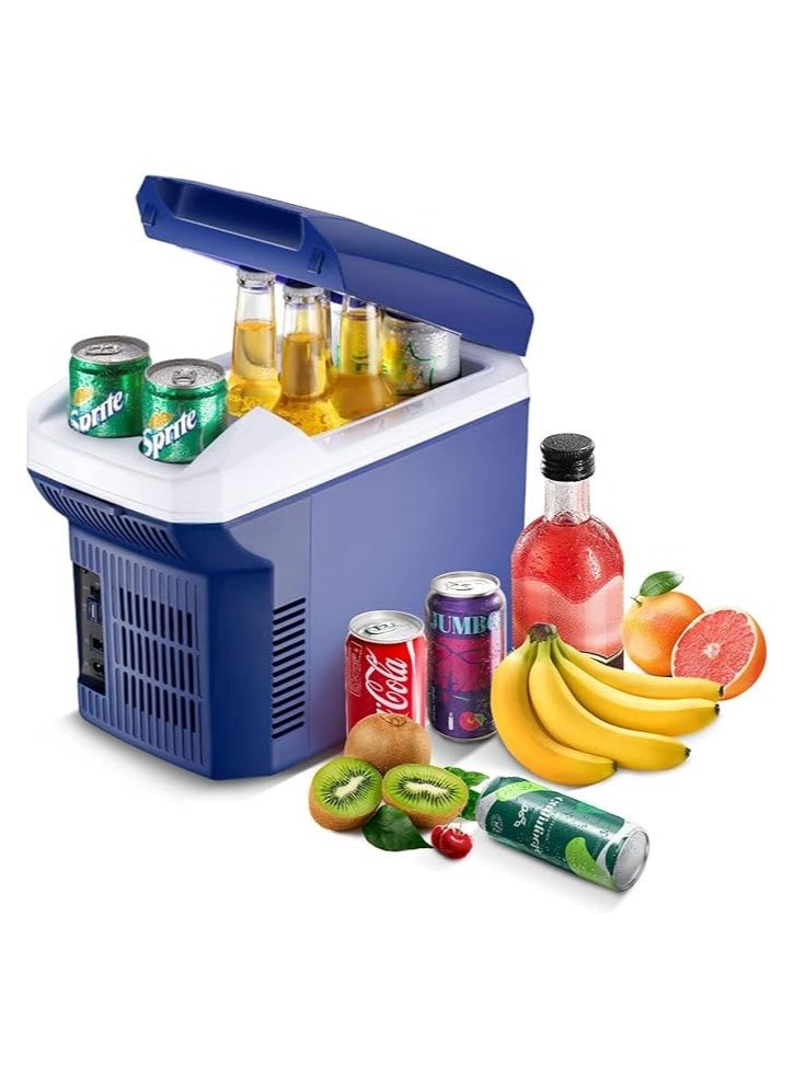 Generic Car Refrigerator 8L - Portable Mini Fridge with 12V DC & 120-240V AC , Compact Freezer Cooler for Car, RV, Fishing, Camping, Travel, Outdoor & Home Use, Includes Straps  - Image 1
