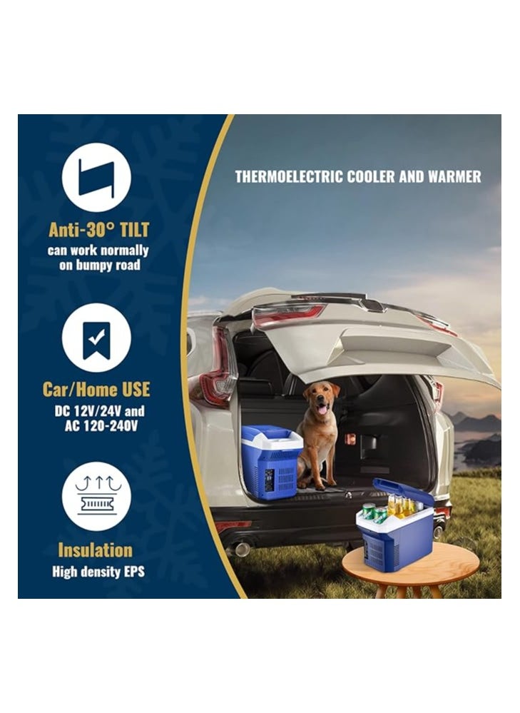 Generic Car Refrigerator 8L - Portable Mini Fridge with 12V DC & 120-240V AC , Compact Freezer Cooler for Car, RV, Fishing, Camping, Travel, Outdoor & Home Use, Includes Straps  - Image 4