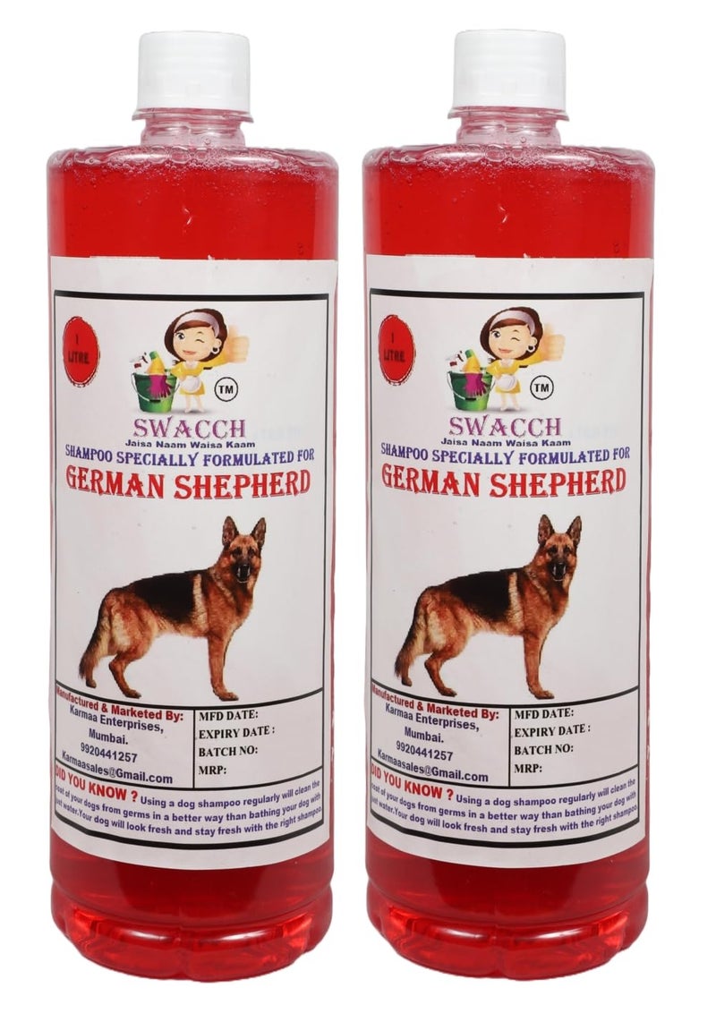 swacch Pet Shampoo | Puppy Safe Shampoo | PH Balanced | Ditch to Itch for German Shepherd Dog Shampoo 2 Litre (Jasmine) + Goofy Ball Chew Toy Combo Pack - Image 2