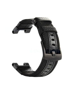 Replacement Strap For Amazfit T-Rex / T-Rex Pro / Ares Leather Nylon Watch Band Black