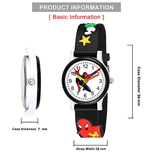 SWADESI STUFF Silicone Analog White Dial Boys' & Girls' Watch Best Gift for Kids (Black) (Black) - Image 5