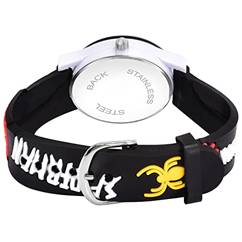 SWADESI STUFF Silicone Analog White Dial Boys' & Girls' Watch Best Gift for Kids (Black) (Black) - Image 4